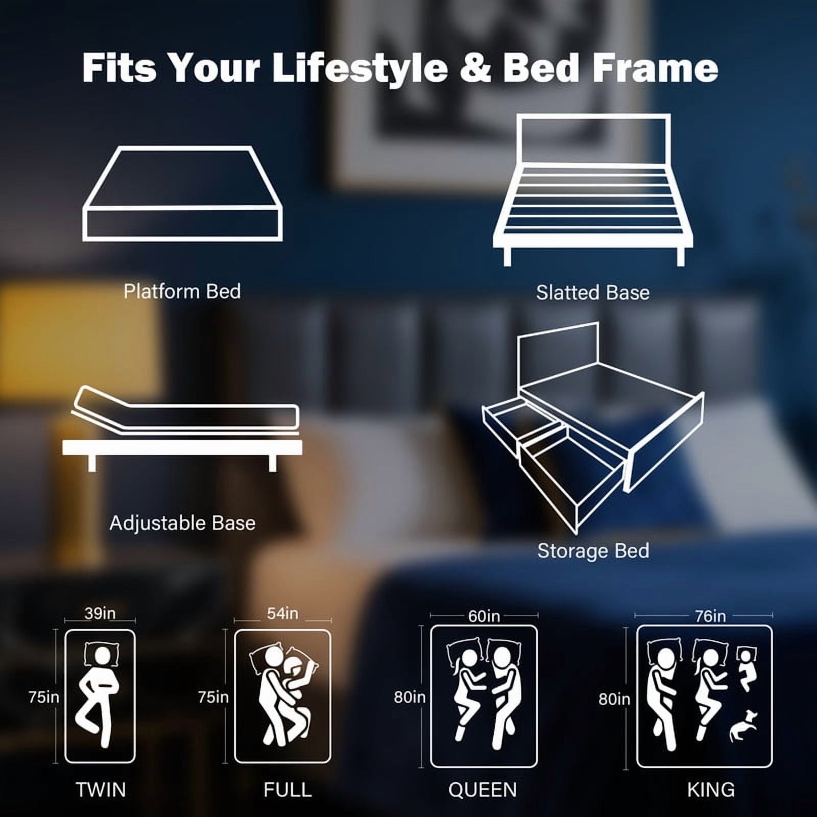 14" Medium Firm Twin Hybrid Mattress, Multiple Layers with Durable Edge Support System
