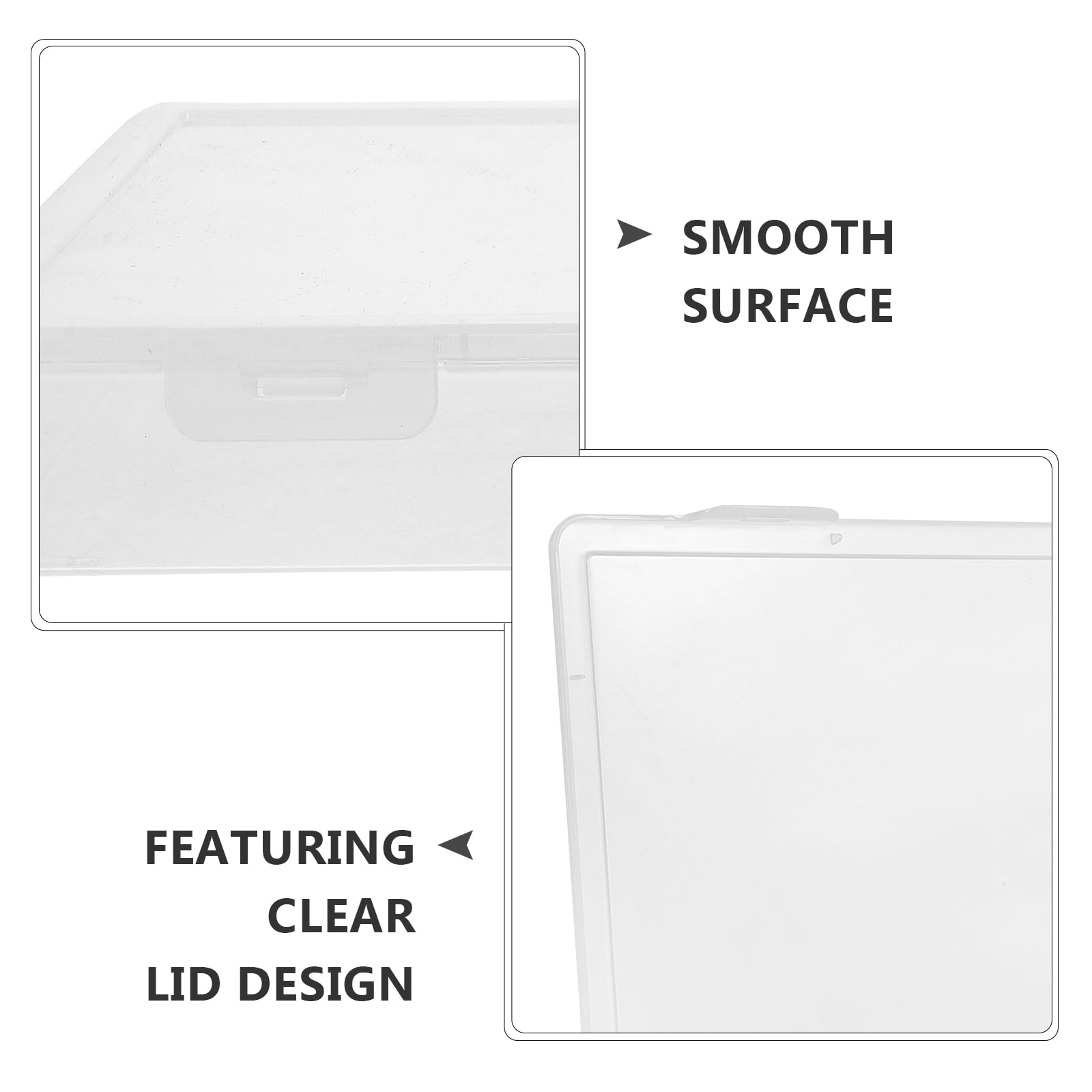 UPOUART 6Pcs Stackable Clear Plastic Organizers for Beads Jewelry and Craft Storage