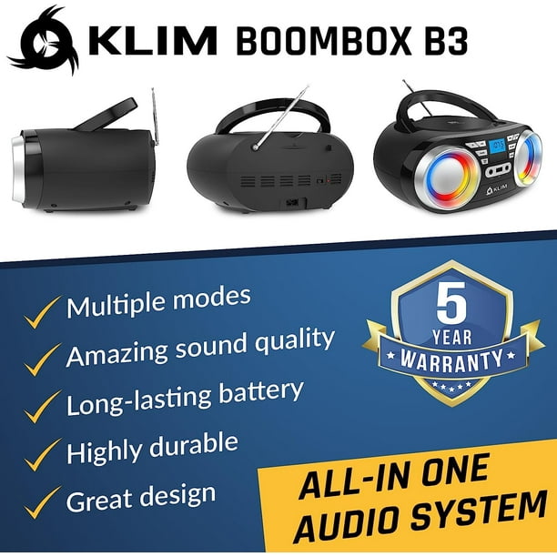 K B3 Portable CD Player - New 2023 - FM Radio CD MP3 Bluetooth AUX