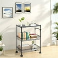 thumbnail image 2 of TROPOW 3 Tier Metal Rolling Cart, Kitchen Storage Cart, Utility Trolley with Handles & Wheels, Storage Trolley for Kitchen Bathroom Laundry Room Office, Black, 2 of 7