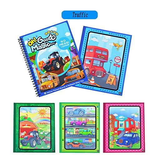 Download Traffic Kids Water Activity Book paint Coloring Book with water pen Paint With Water Book for ...