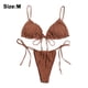 thumbnail image 2 of Trajes de baño de bikini de triángulo cruzado para mujer con falda de playa de malla Trajes de baño de 2 piezas, traje de baño de bikini de aguas termales sexy delgado, 2 of 8