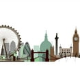 thumbnail image 2 of London Cityscape Wall Decal by Wallmonkeys Peel and Stick Graphic (18 in W x 18 in H) WM81806, 2 of 4