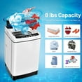 thumbnail image 6 of Gymax Capacity 11 lbs. Compact Full-automatic Washing Machine Laundry Washer, White, 6 of 10