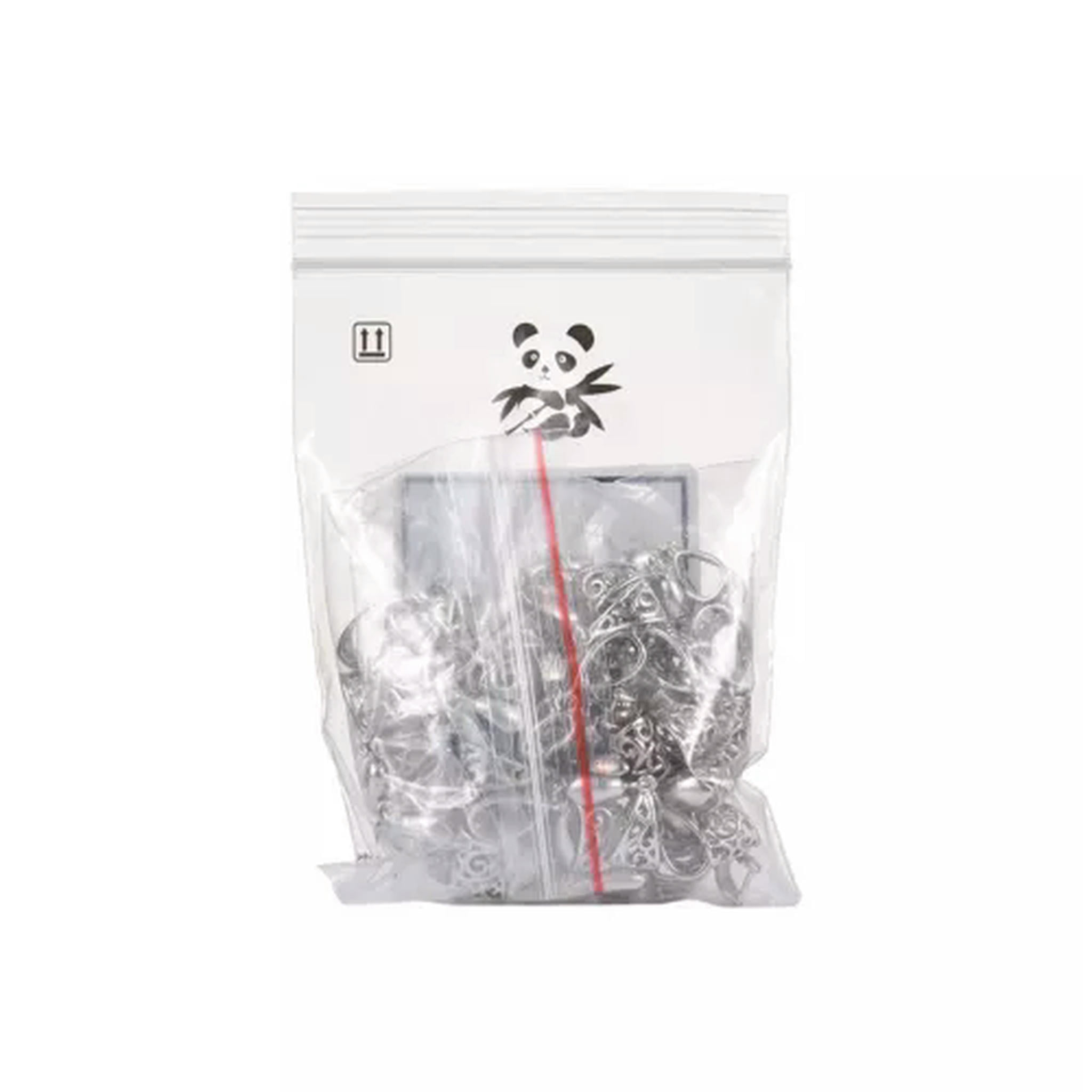 U8MO 50pcs Rack Plated Brass Filigree Pinch Bails Ice Pick Large Hole Hollow 13x8mm-Platinum