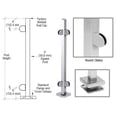 thumbnail image 2 of CRL SPR36LPS Polished Stainless 36" Steel Square Glass Clamp 90 Degree Corner Square Post Railing Kit, 2 of 7