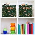 thumbnail image 6 of Yayeee Canvas Storage Basket with Handles for Shelves Fabric Bins Closet Organizer, Green Forest Pattern, 6 of 8
