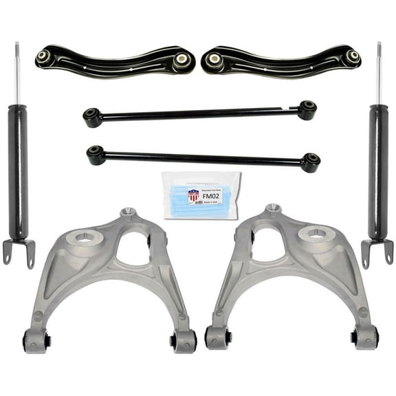 Rear Shocks Upper & Lower Control Arms Fits 2011-2020 Jeep Grand Cherokee