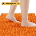 thumbnail image 3 of HAKUNA Upgrade Extra Large Haze Blue Bathroom Rug Set 3 Pieces Ultra Soft, Thick Absorbent Bath Mats, Non Slip Chenille Toilet Mat for Bathroom, Bedroom, Kitchen, Orange, 3 of 7