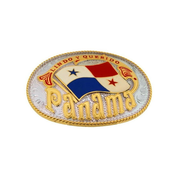 Panama City Panamanian Country Nation Flag Belt Buckle