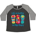thumbnail image 3 of Inktastic Life is Better Flip Flops Women's Plus Size T-Shirt, 3 of 5
