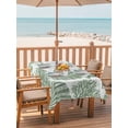 thumbnail image 2 of Outdoor Tablecloth with Umbrella Hole for Patio/Picnic/Party/Camping, Sage Green Coastal Waterproof Table Cloth Rectangle Table Cover Washable, Nautical Coral Shell Conch Starfish Summer (60"x 120"), 2 of 9