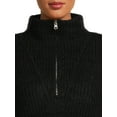 thumbnail image 2 of Terra & Sky Women's Plus Size Quarter Zip Sweater, Midweight, 2 of 5