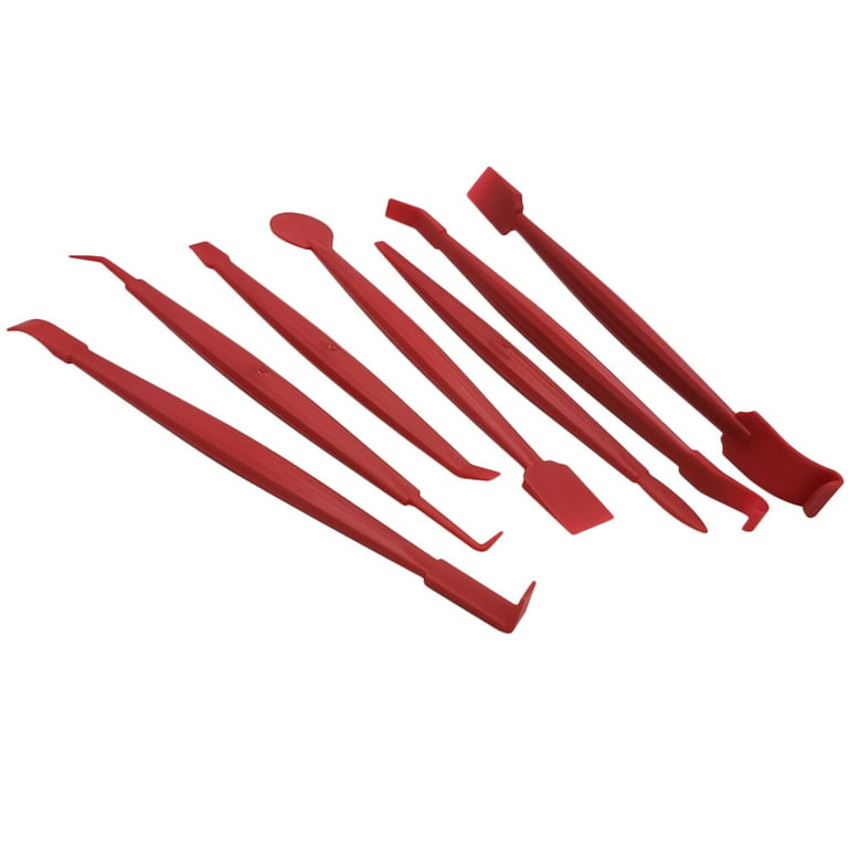 1 Set of 7Pcs Auto Trim Removal Tool Set Car Window Tint Tool Kit Car Wrap  Stickers Tool Set Tinting Squeegee Film Cutter Tool (Red) 