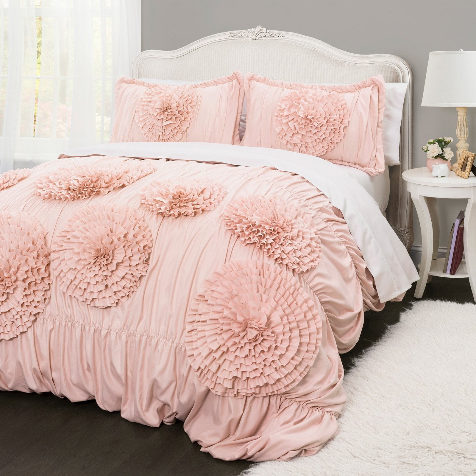 Better Homes And Gardens Ruffled Flowers Handcrafted Comforter