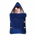 thumbnail image 2 of Odeerbi Blanket-Wrapped Plus Velvet Sleeping Bag Thick Knitted Warm Woolen Stroller, 2 of 5
