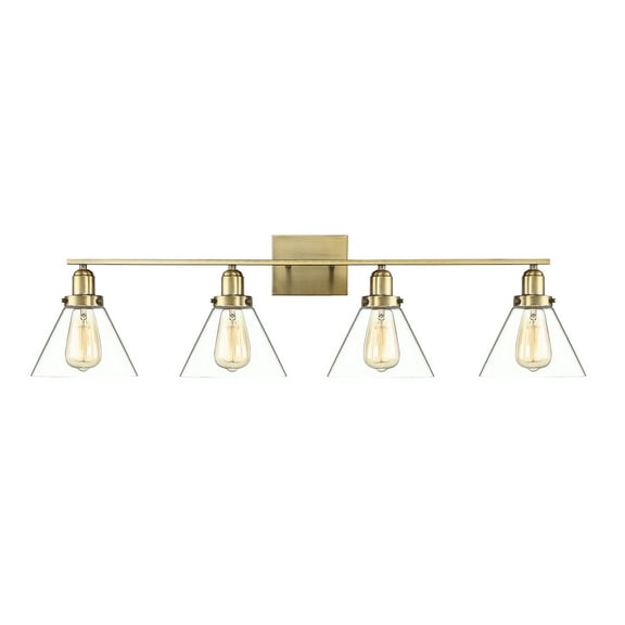 Drake 4-Light Bathroom Vanity Light in Warm Brass