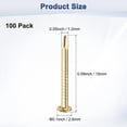 thumbnail image 3 of Uxcell 100-Pack Clavos Pequeños, 1.2mm x 15mm Clavos de Latón Hardware Cabeza Redonda, 3 of 6