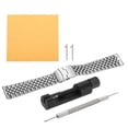 thumbnail image 3 of Correa de reloj de malla de acero inoxidable Uxcell de 24 mm, correa de metal universal con liberación rápida, cierre de doble bloqueo, bandas de reemplazo para hombres y mujeres., 3 of 7