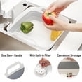 thumbnail image 3 of Collapsible Dish Basin with Drain Plug, 9L 2.4 Gallon Portable Wash Basin Dishpan Space Saving Dish Washing Tub Foldable Sink Tub Kitchen Storage Tray Grey, 3 of 6
