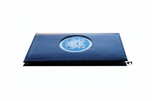 Spiral Notebook with Medallion, US COAST GUARD Black Padfolio cover - 3" x 5"