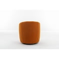 thumbnail image 6 of Hassch Teddy Fabric Swivel Barrel Chair in Caramel, Upholstered Modern Accent Lounge Armchair with 360° Rotation Metal Base, 6 of 7