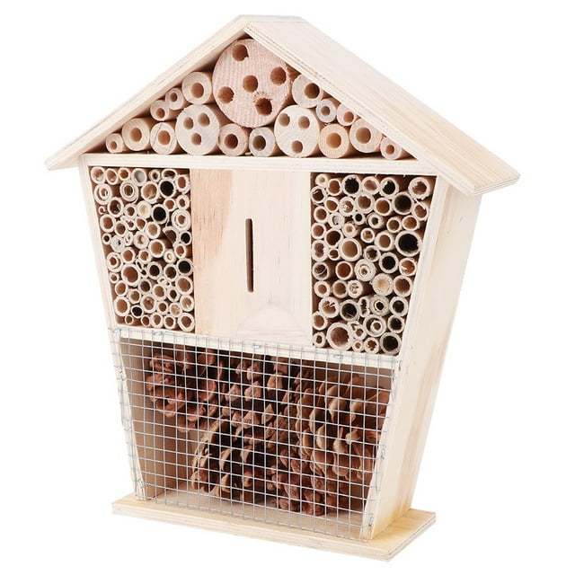 Gardening Wooden Insect Small House Shelter Nesting Handicrafts Decoration for Bee Bug