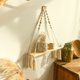 thumbnail image 4 of Juego para colgar en la pared, estantes flotantes de madera rústica para exhibición colgante de fotos de plantas de dormitorio, 4 of 4