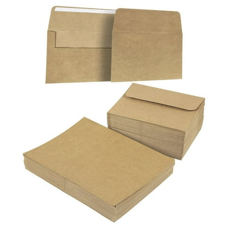 A7 Envelopes and Cards - 100-Count A7 Invitation Envelopes and 100-Count 5 x 7 Cards, Kraft Paper A7 Cards and Envelopes Set for Weddings, Graduations, Baby Showers, Parties, 5.25 x 7.25 (Best Wedding Invitation Ideas)