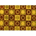 thumbnail image 1 of Ahgly Company Machine Washable Indoor Rectangle Abstract Yellow Modern Area Rugs, 2' x 5', 1 of 4