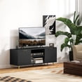thumbnail image 2 of HOMCOM TV Stand with 2 Open Shelves and 2 Cabinets for 55 Inch TV, Black, 2 of 10