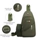 thumbnail image 5 of Mochila de hombro para hombre | Bandolera bandolera ligera e informal | Bolso de moda multiusos | Tela duradera | Viajes y uso diario | 28x16x6cm | Verde Azul Negro Gris, 5 of 6