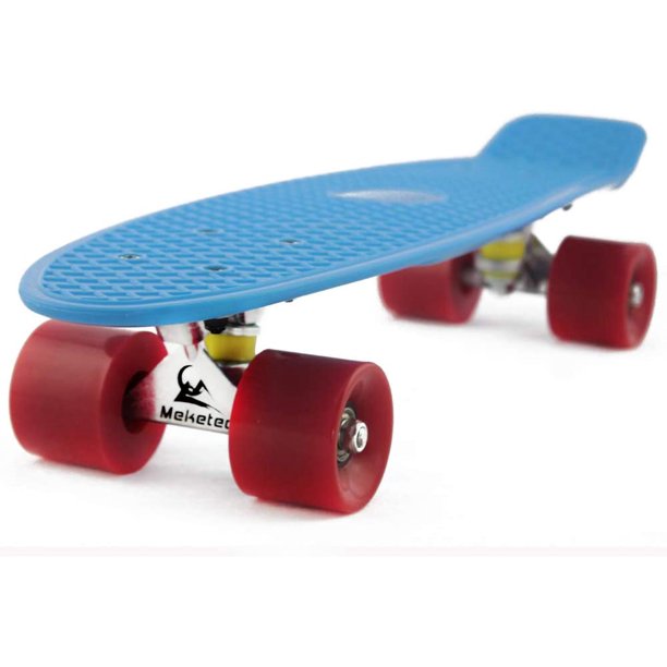 Meketec Skateboards Complete 22 Inch Mini Cruiser Retro Skateboard for