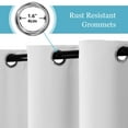 thumbnail image 2 of CJC Outdoor Waterproof Curtains for Patio- Blackout, UV Protection, Solid Cabana Grommet, Gazebo, Pergola, Yard, Front Porch, 1 Panel,52*94 in, White, 2 of 20