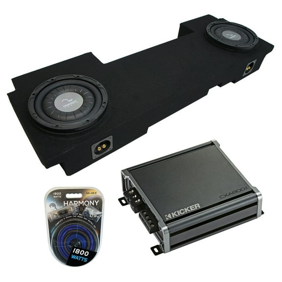 2002-2013 Chevy Avalanche Underseat Harmony F124 Dual 12" Sub Box & CXA800.1 Amp