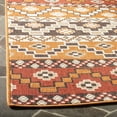 thumbnail image 6 of SAFAVIEH Veranda Luwig Southwestern Indoor/Outdoor Area Rug, 6'7" x 6'7" Square, Red/Chocolate, 6 of 8