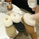 thumbnail image 3 of Botas de piel de suela gruesa para mujer, ropa exterior integrada de piel de invierno, botas de nieve con forro polar aumentado y engrosado, 3 of 6