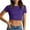A01 Purple, variant on bnaln Womens Summer Tops Casual Basic T Shirts Y2K Crop Tops Trendy Drawstring Crewneck Short Sleeve Tshirts Slim Fit Tees Tunic Blouse Going Out Top Streetwear Beach Vacation Clothes