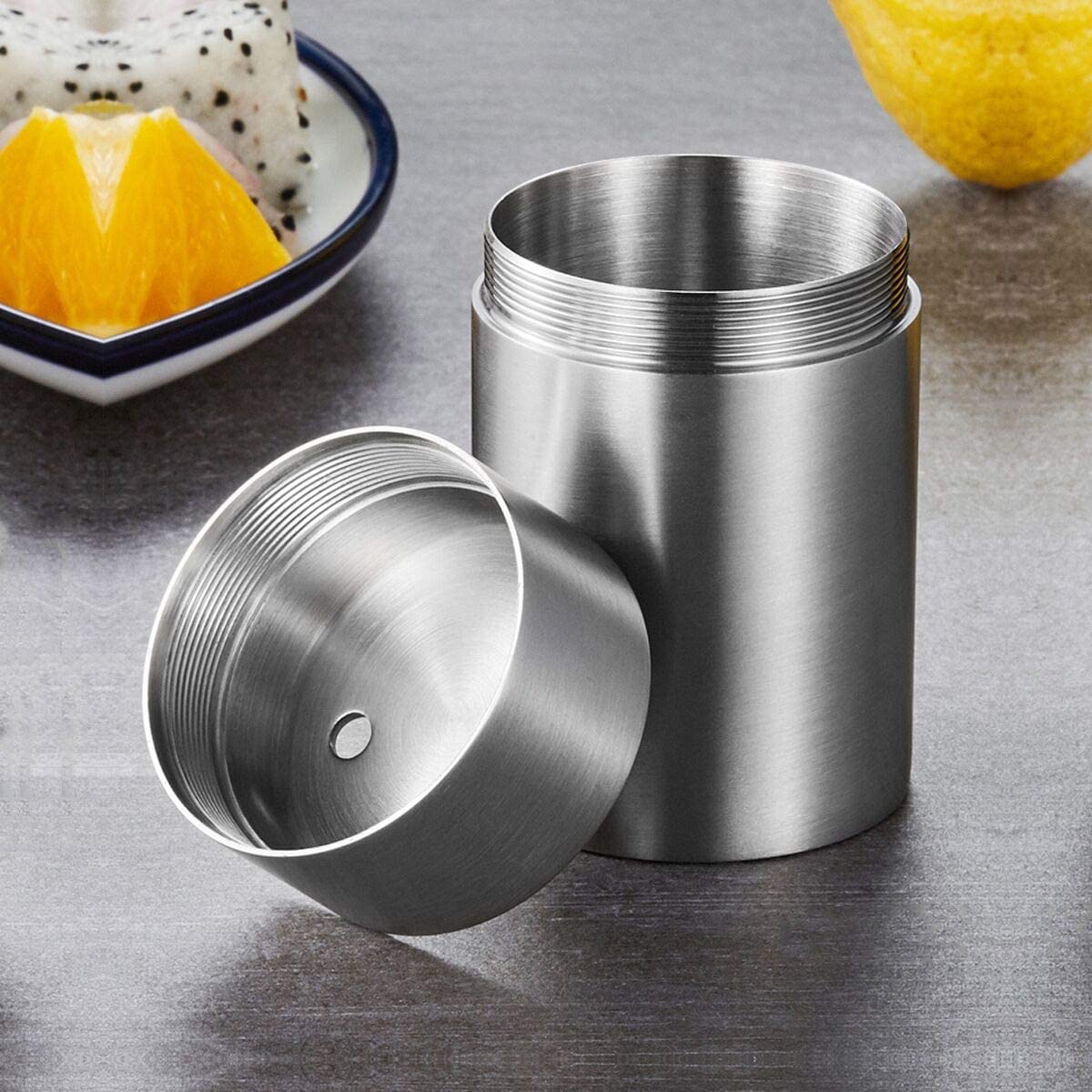 ABPETE Toothpick Holder Dispenser SUS304 Stainless Steel Thickening Tooth Picks Container for Teeth and Appetizer (No Toothpicks)