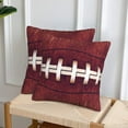 thumbnail image 6 of Retro Football Print Throw Pillow Covers Soft Square Cushion Pillowcase Set of 2 for Sofa Couch Home Decor 18 X 18 in, 6 of 6