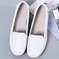thumbnail image 5 of Viluyesy Womens Wedge Loafers, Comfortable Round Toe Soft Sole Fashion Casual Work Walking Shoes White, 5 of 9