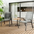 thumbnail image 3 of TOLEAD Textilene Outdoor Patio Dining Chair - Sets of 2, Dark Grey, 3 of 8