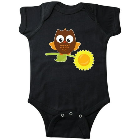 

Inktastic Owl with a Sunflower Gift Baby Boy or Baby Girl Bodysuit
