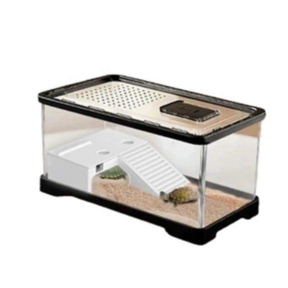 Turtle breeding tank for home use small villa with sun terrace and lid