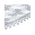 thumbnail image 4 of INSPIRE CHIC Lace Floral Mantilla Scarves, Crochet Tassel Triangle Shawl, Cathedral Chapel Church Head Covering Mass Bridal Veils 55.1x17.7" Gray, 4 of 5