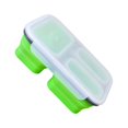 thumbnail image 1 of Fiambrera de Silicona Bewildely con 3 compartimentos plegable portátil para oficina Camping Picnic color Verde, 1 of 6