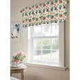 thumbnail image 6 of Tropical Botanical Curtain Valances for Windows, Red Purple Summer Floral Beige Kitchen Valance Window Treatment, Light Filtering Block Curtains for Bathroom/Bedroom/Living Room 42'' x 12'', 6 of 9