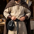 thumbnail image 2 of Gtoiithly Medieval Belt&Pouch Faux Leather Pirate Waist Bag for Larp Retro Viking Costume Medieval Belt Black-3 One Size, 2 of 6