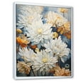 thumbnail image 2 of Designart "Beige, White, And Blue Mums Painting I" Mums Floater Framed Canvas Prints, 2 of 5