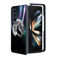 thumbnail image 1 of ANJ+ Protective Snap-On Design Printed Case Compatible with Samsung Galaxy Z Fold 4 - Full Moon Howling Wolf, 1 of 5